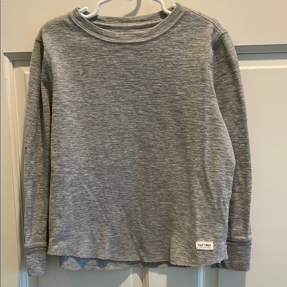 Gap boys gray waffle shirt size S regular
